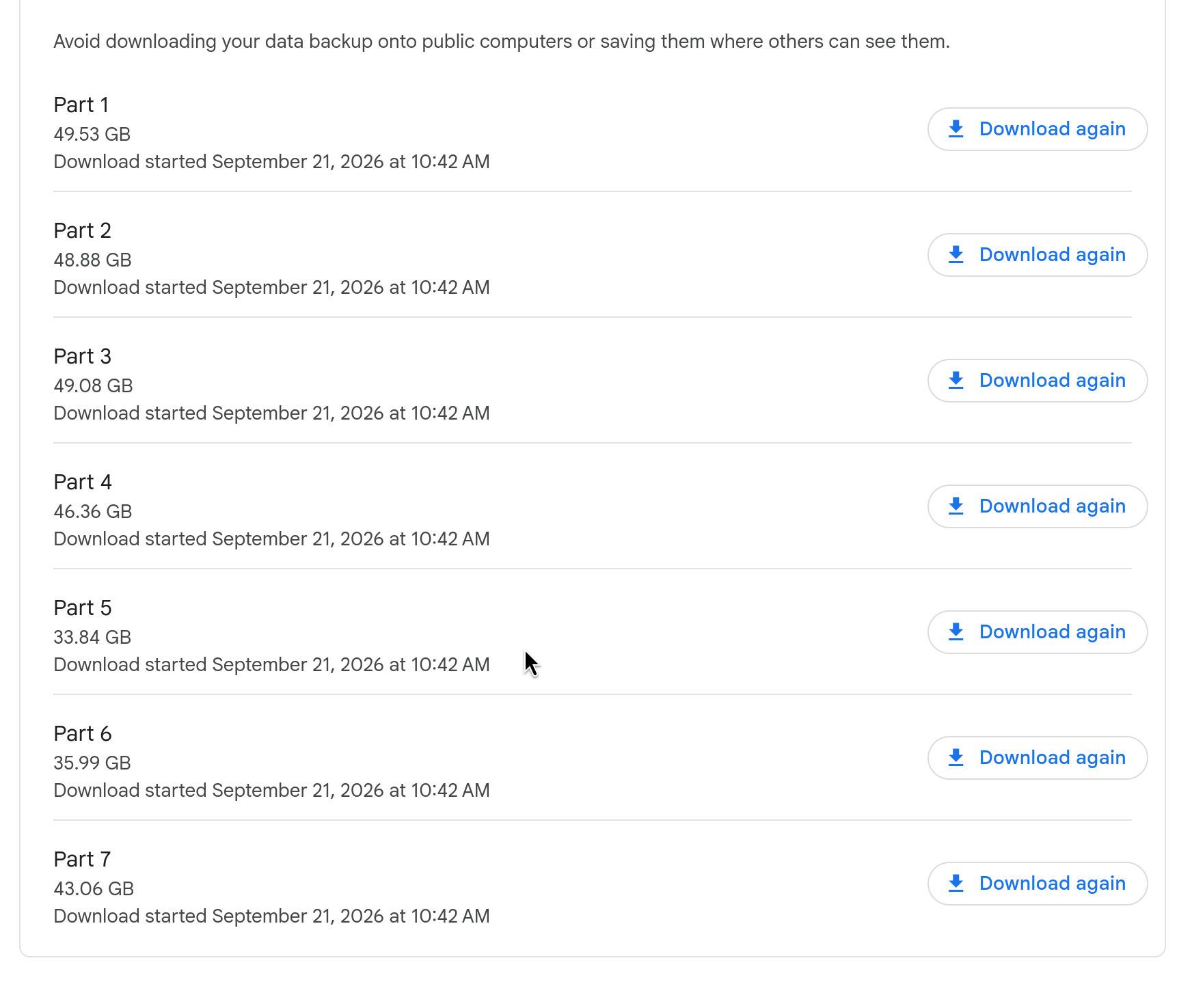 Exporting Google Takeout Data