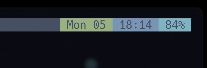 My TMUX status bar customized.